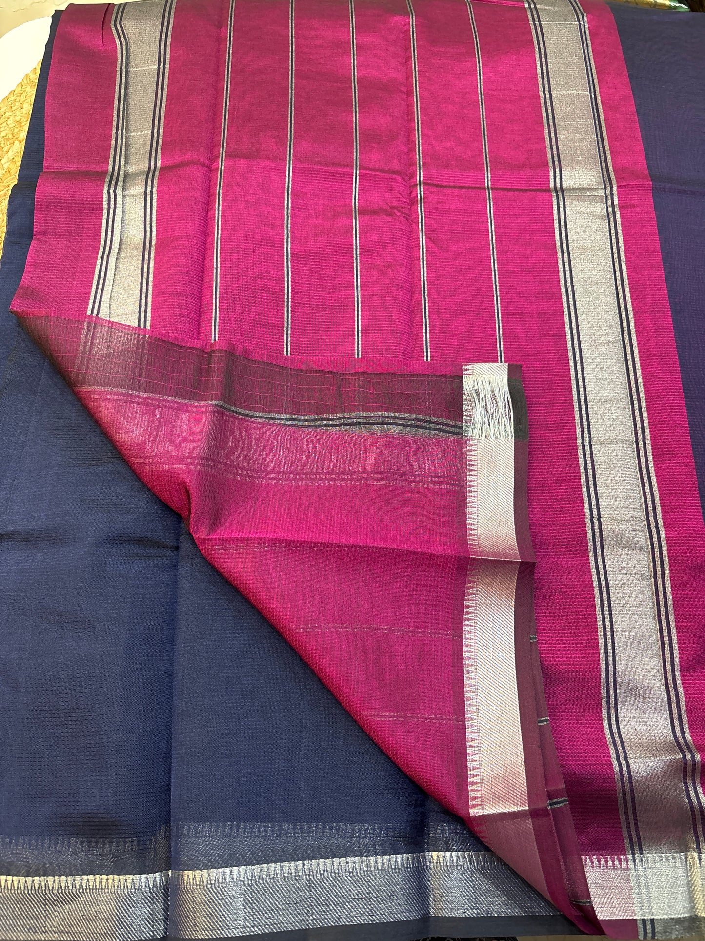 Mangalgiri Silk small  border Saree