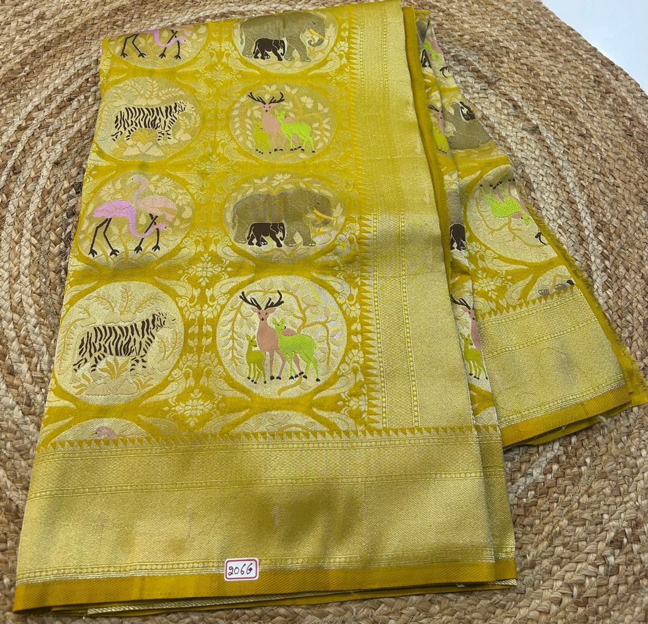 Banaras Georgette - Jungle Theme Saree