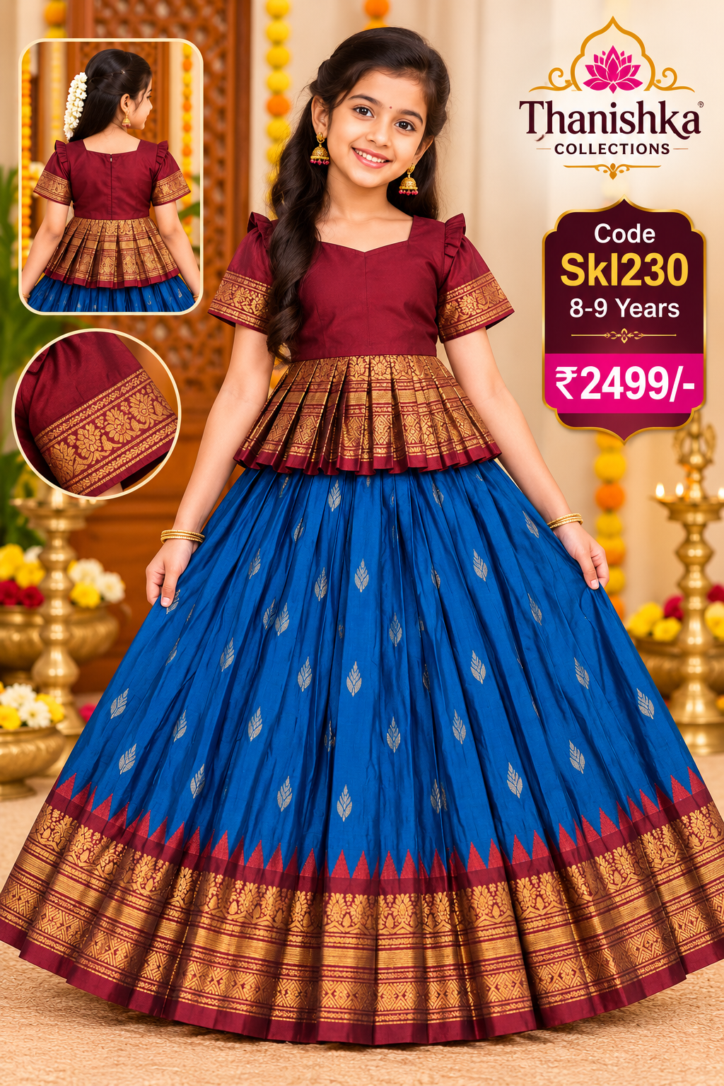 Kids Stitched Lehanga