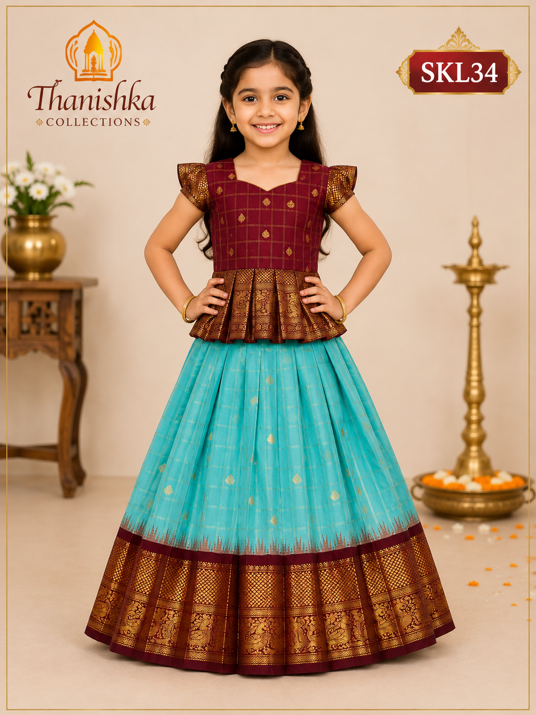 Kid’s lehenga Stitched