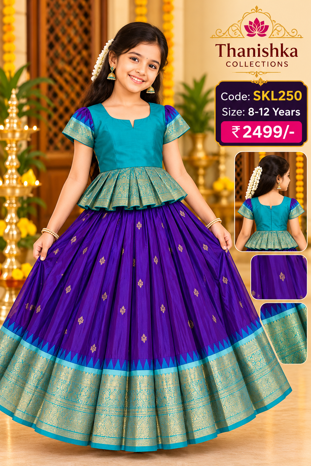 Kids Stitched Lehanga