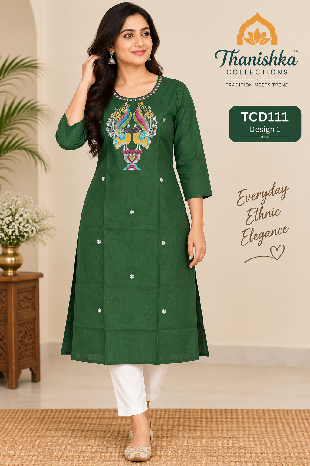 Vatican Silk Embroidery Kurts