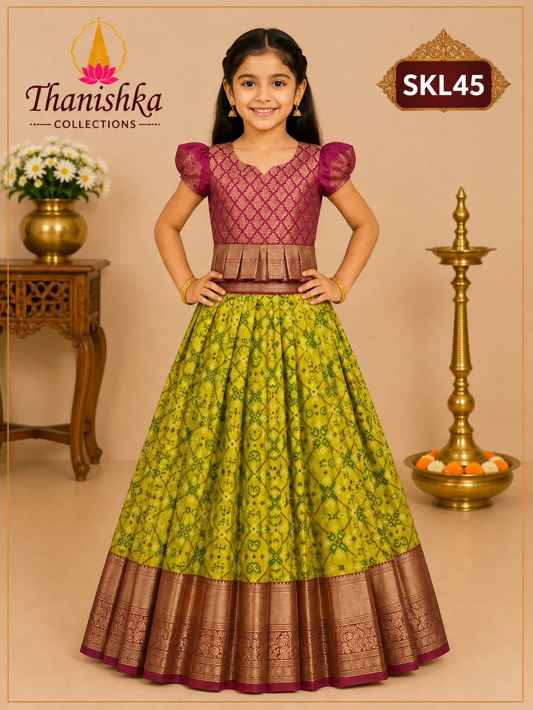 Kid’s lehenga Stitched