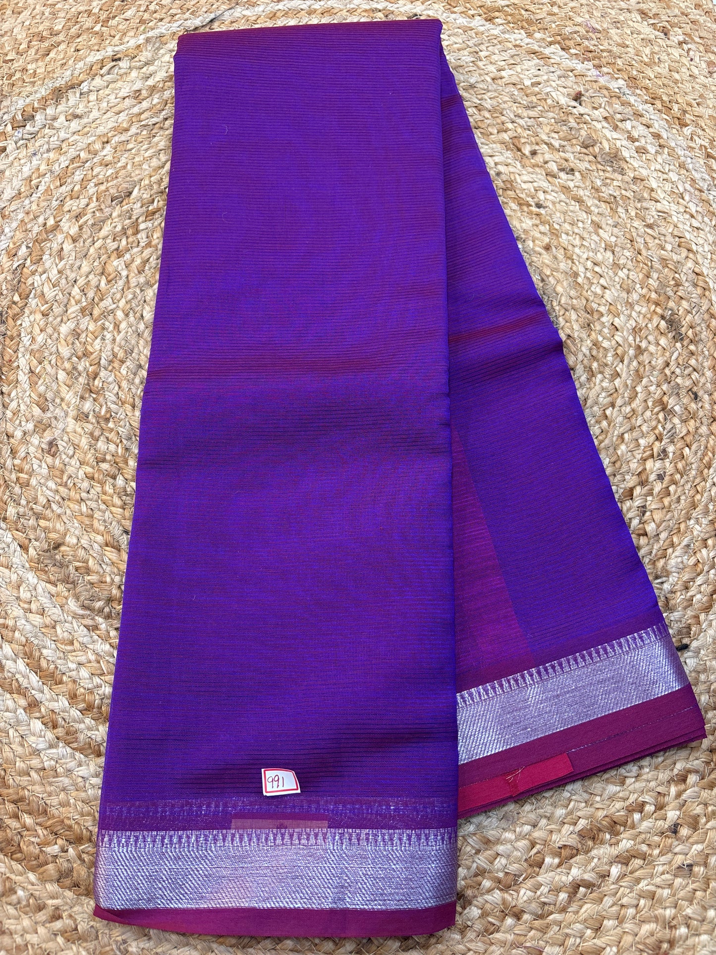 Mangalgiri Silk small  border Saree