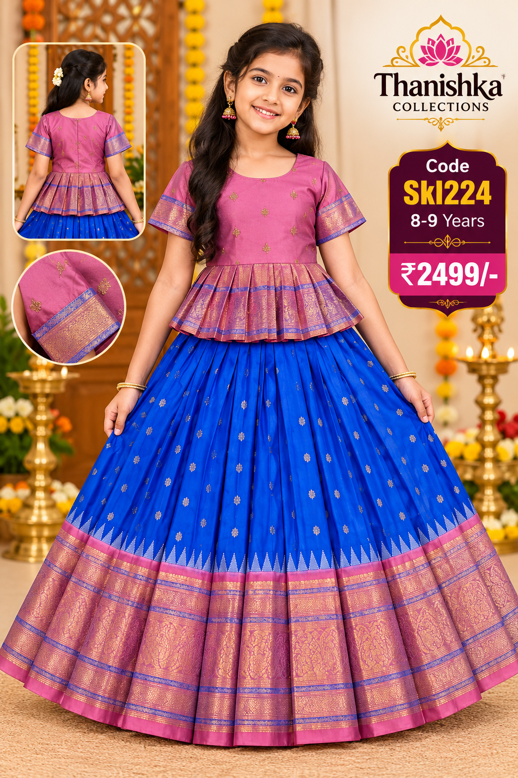 Kids Stitched Lehanga
