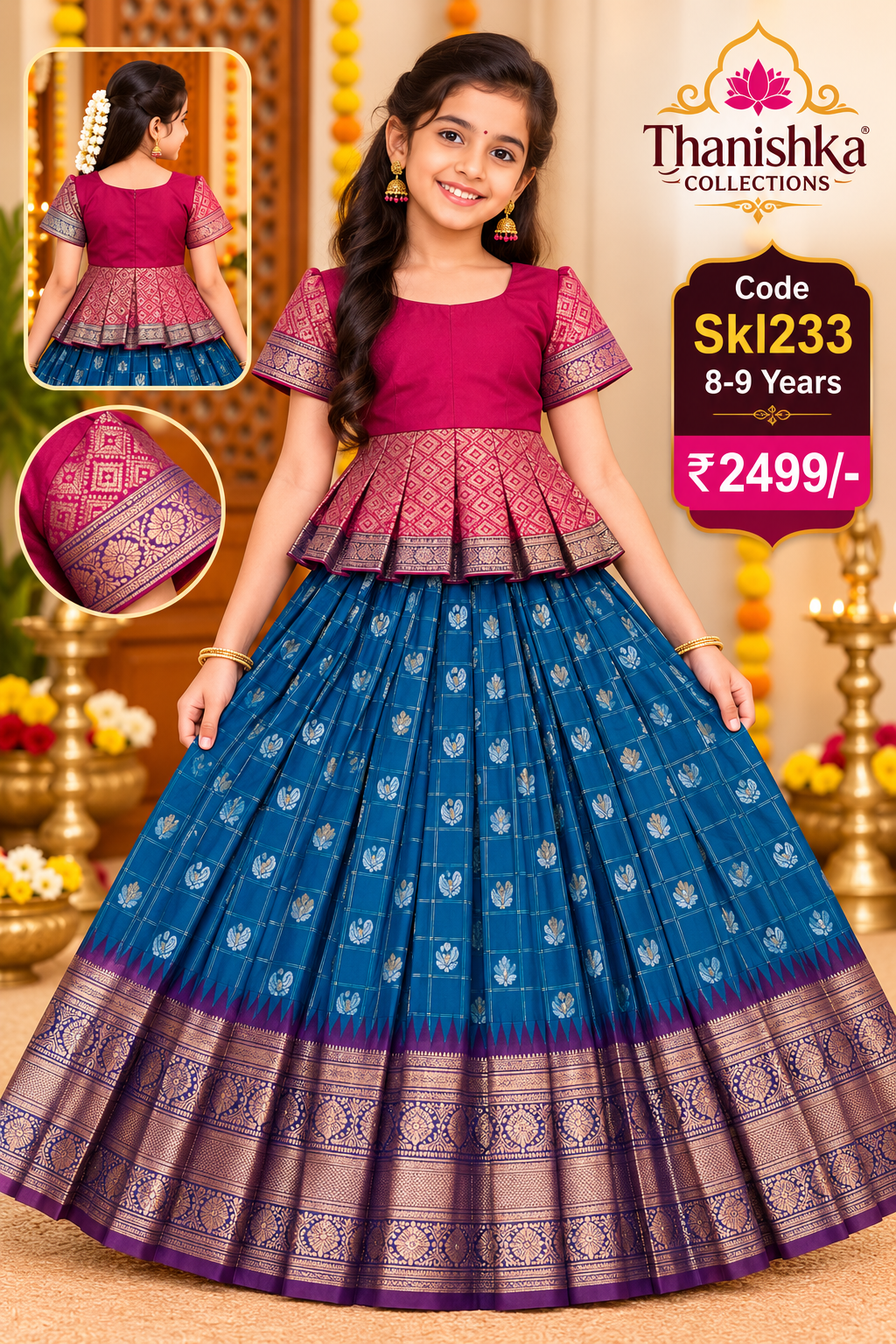 Kids Stitched Lehanga