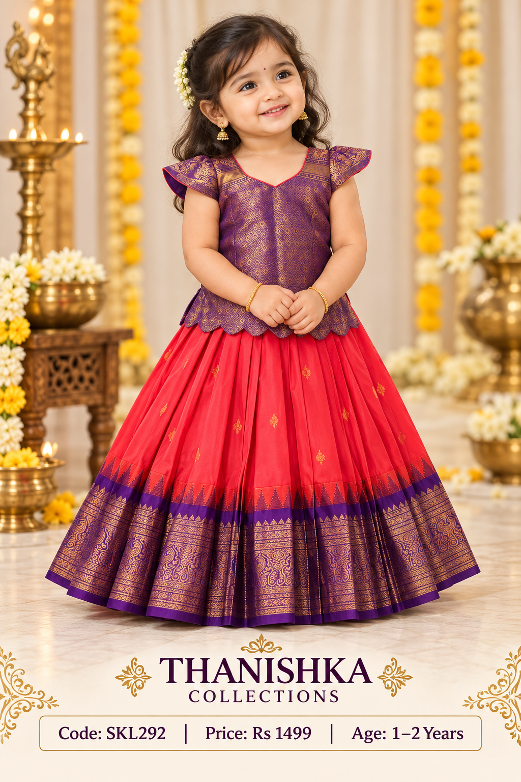 Kids Stitched Lehanga