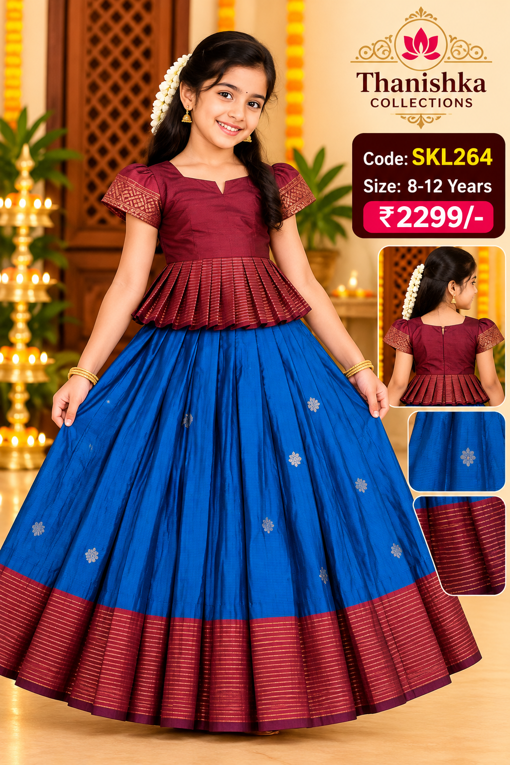 Kids Stitched Lehanga