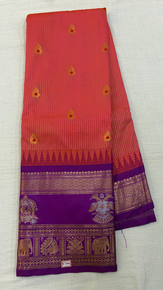 Semi Gadwal Silk Saree