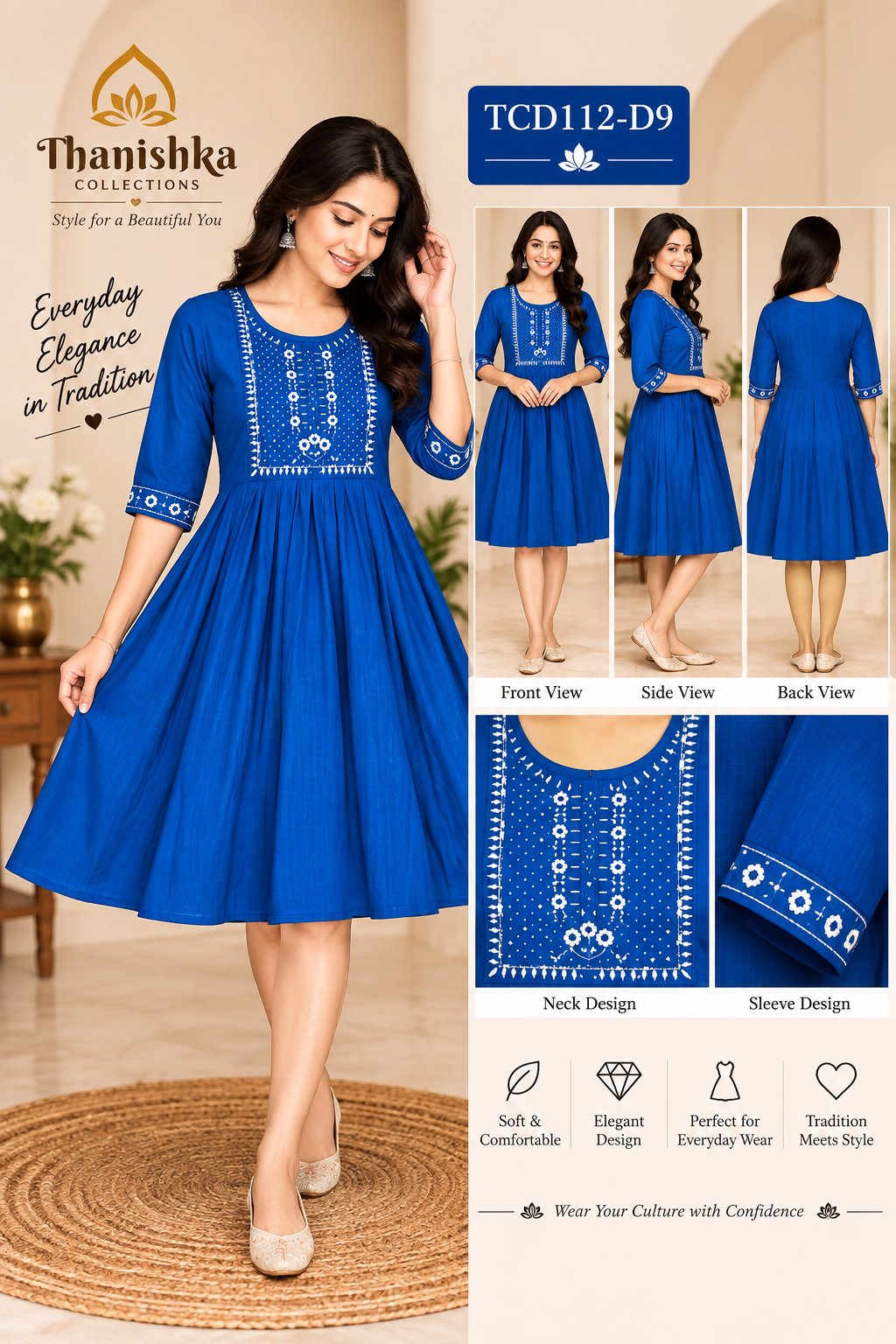 Vatican Silk Embroidery Umbrella Kurtis