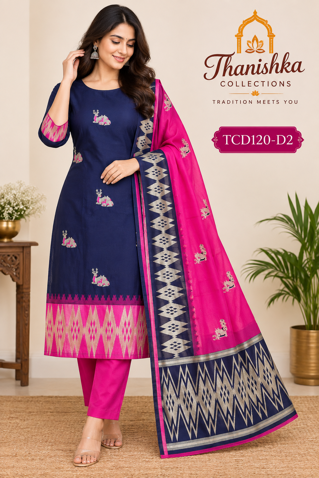Soft Pattu Readymade Kurti Set