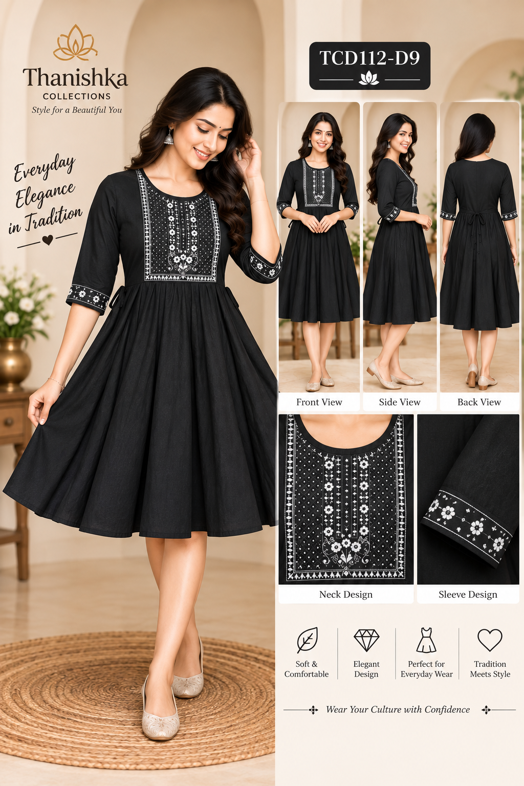 Vatican Silk Embroidery Umbrella Kurtis