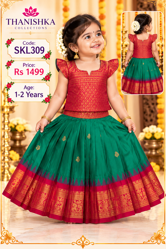 Kids Stitched Lehanga