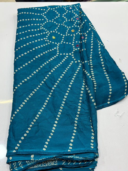 Moss Crepe Bandini mirror work