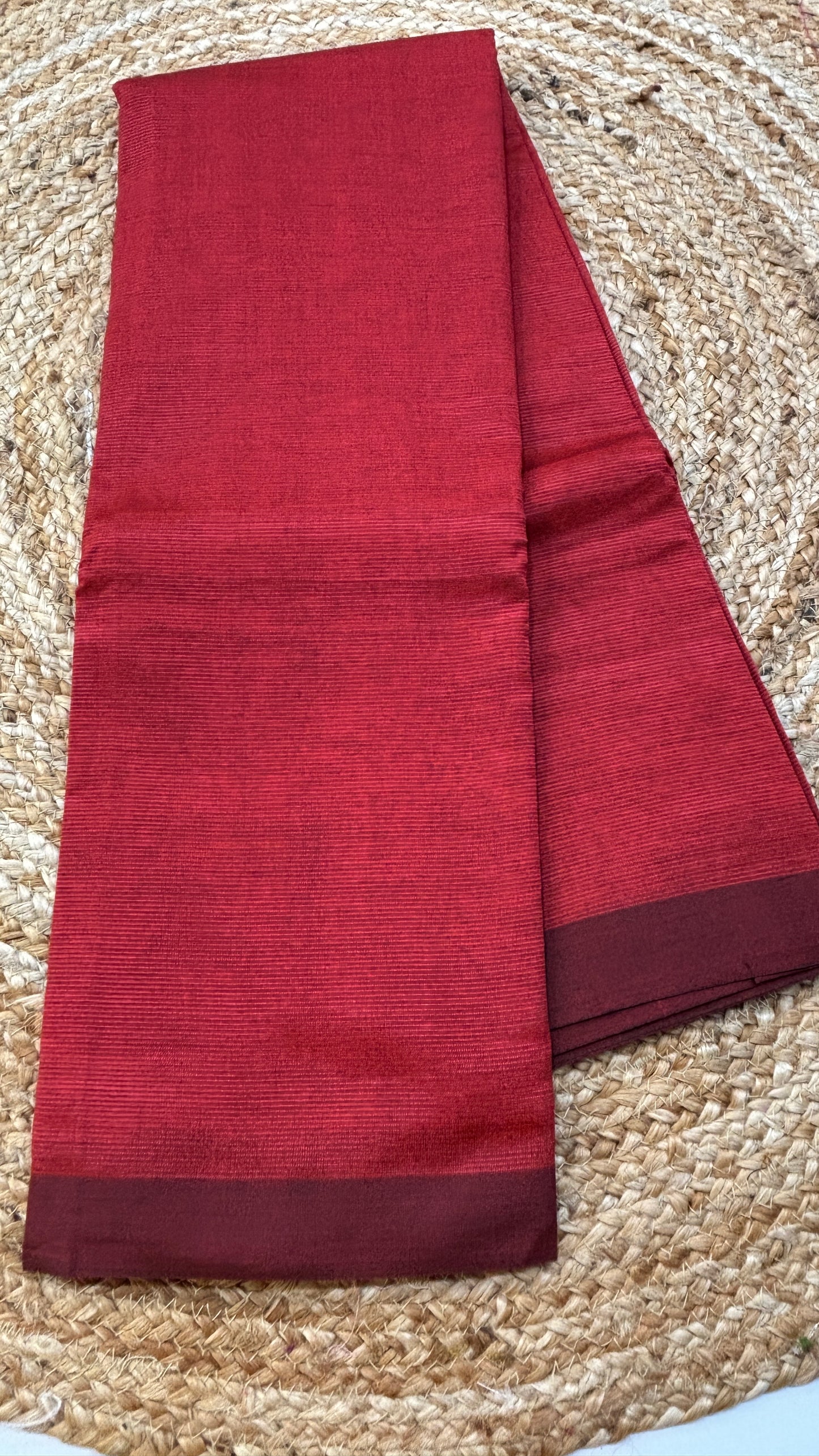 Plain Mangalgiri Silk Saree