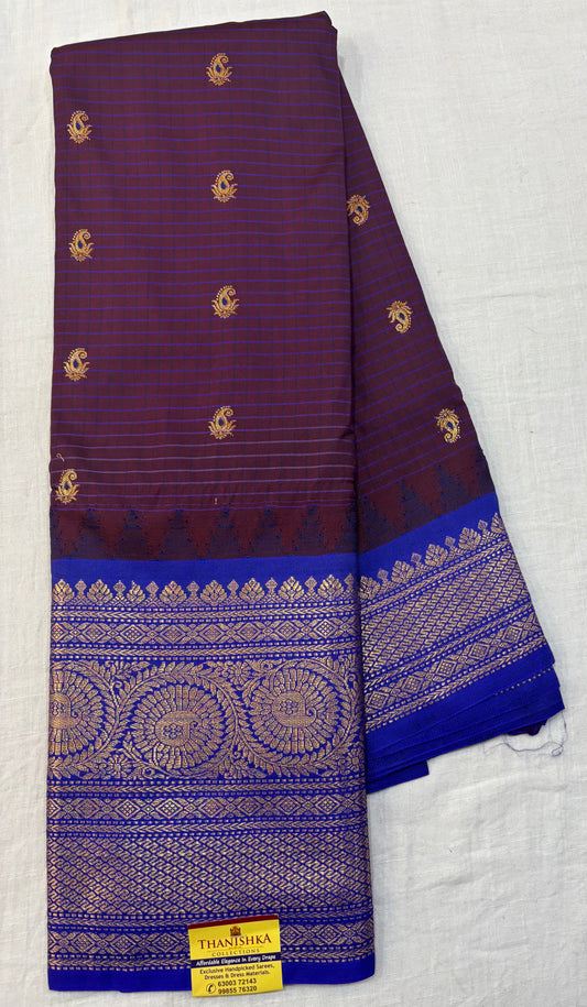 Semi Gadwal Checks Saree