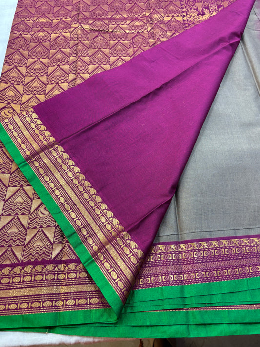 Semi Gadwal Sico Small Border sarees
