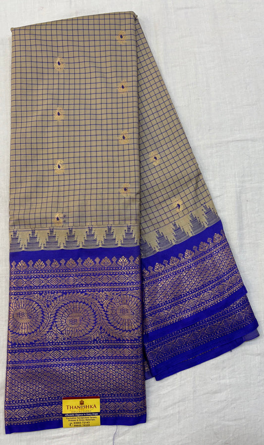 Semi Gadwal Checks Saree