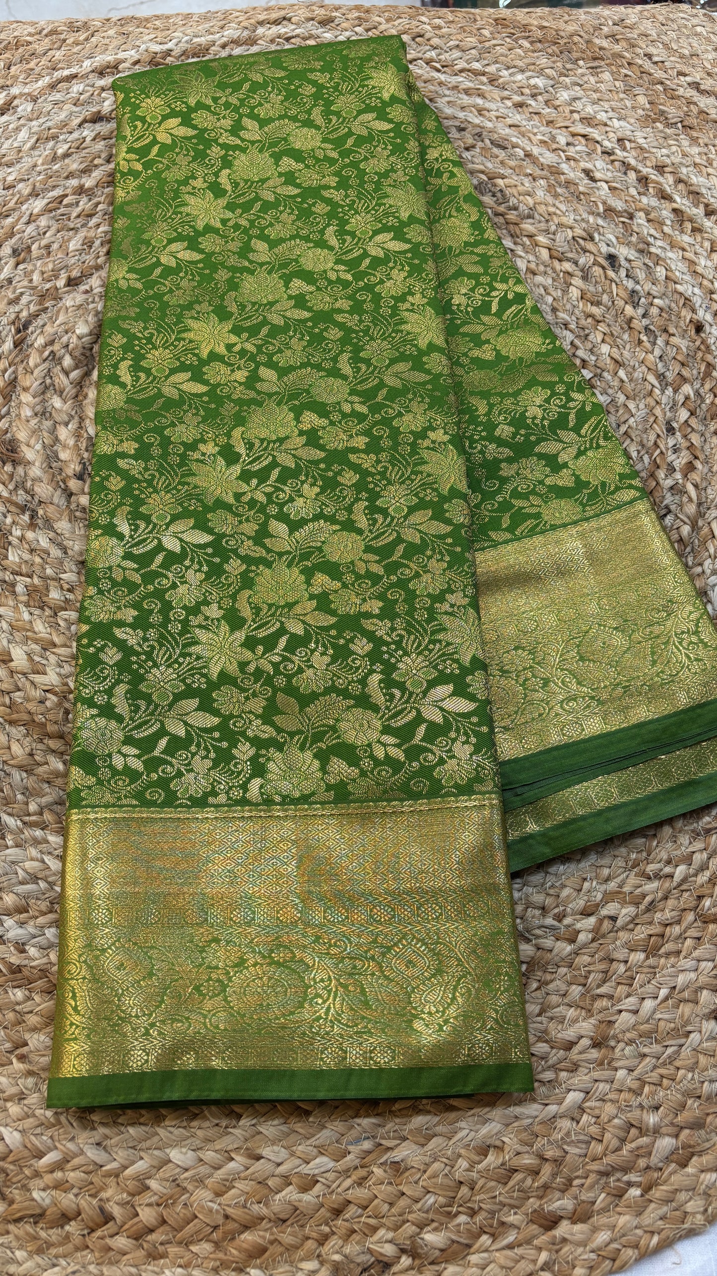 Semi Kanchi Small border Saree