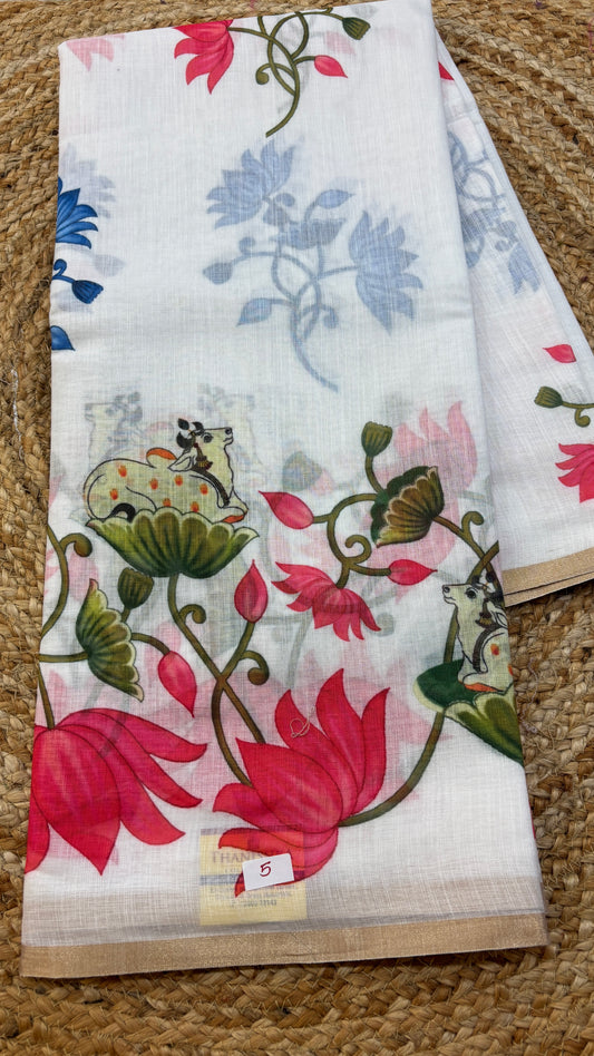 Linen Silk Saree