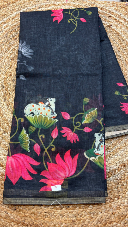 Linen Silk Saree