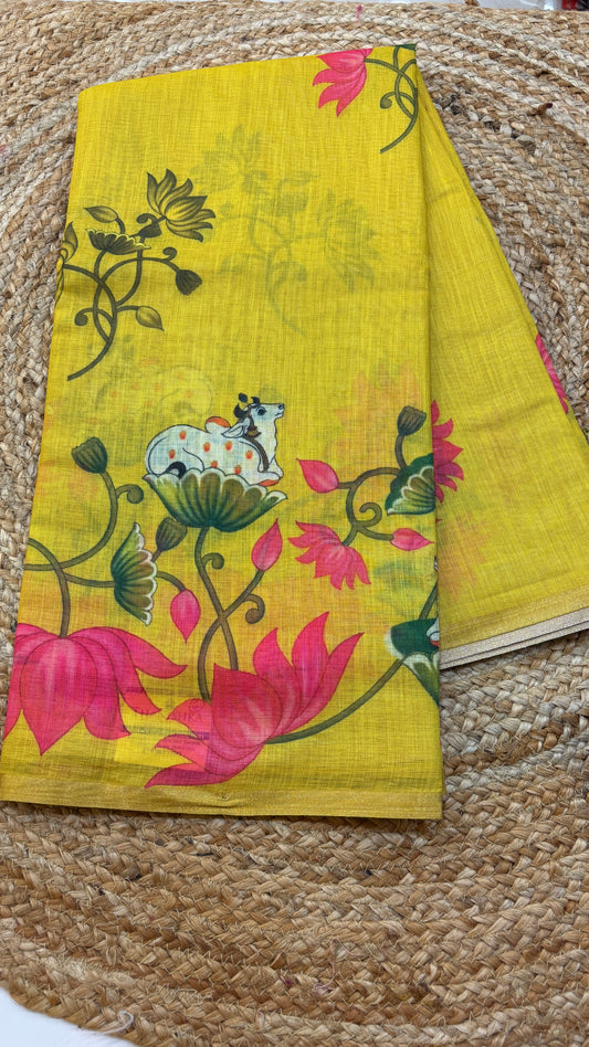 Linen Silk Saree-1