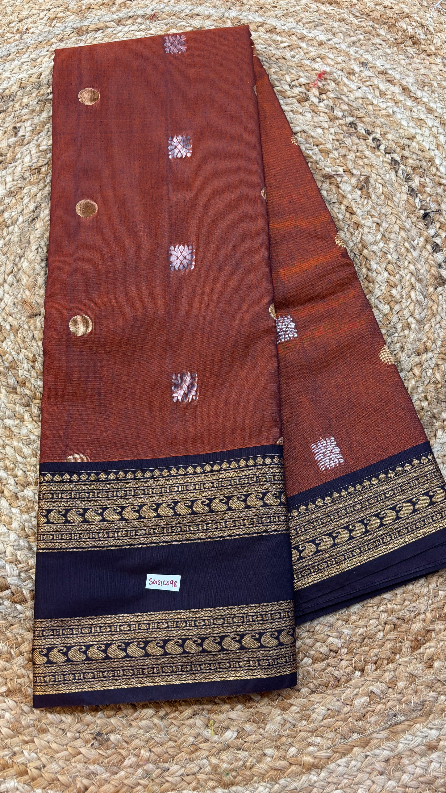 Semi Gadwal Sico Gap Border Saree