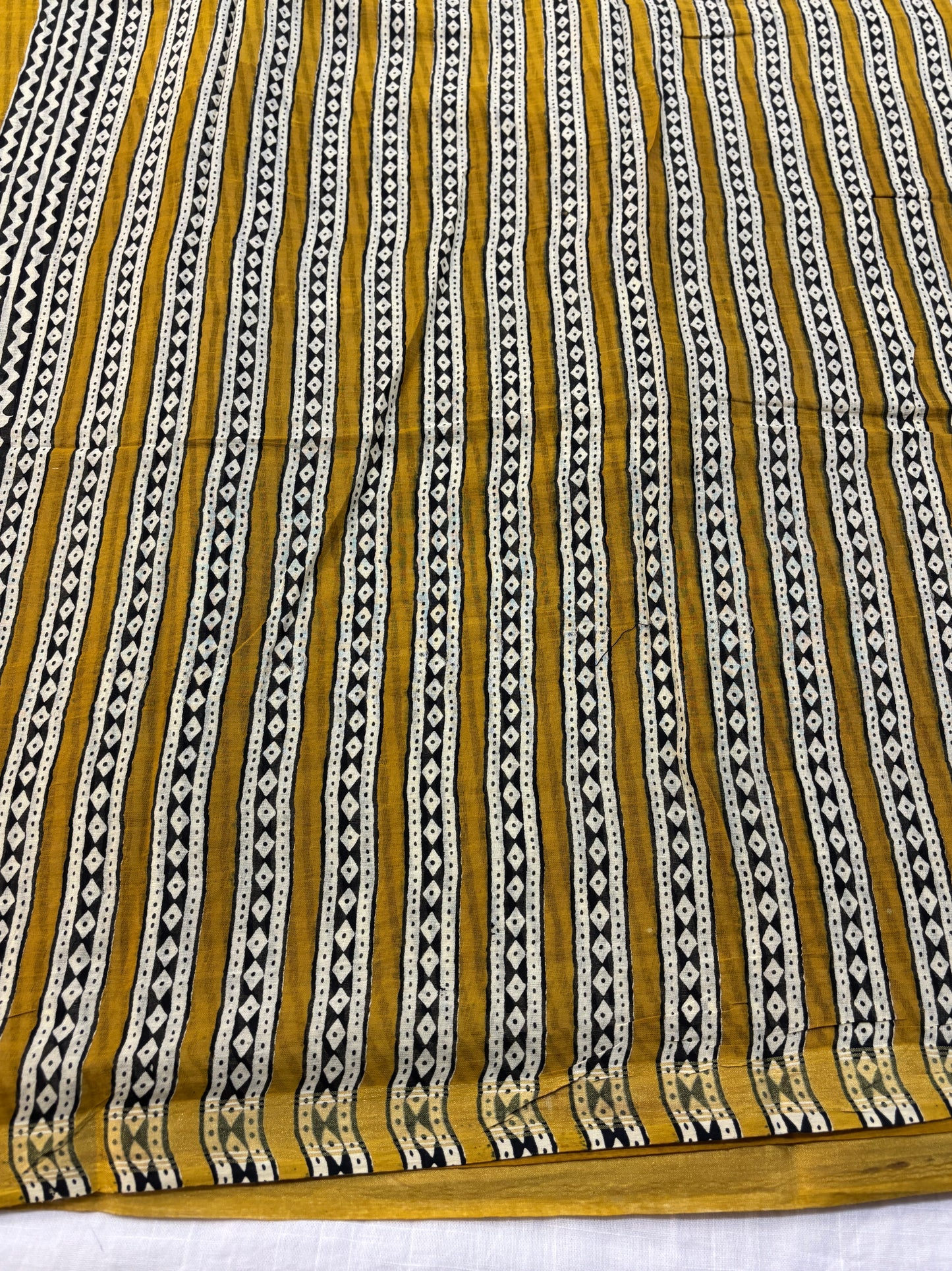 Chanderi cotton Block printed Saree