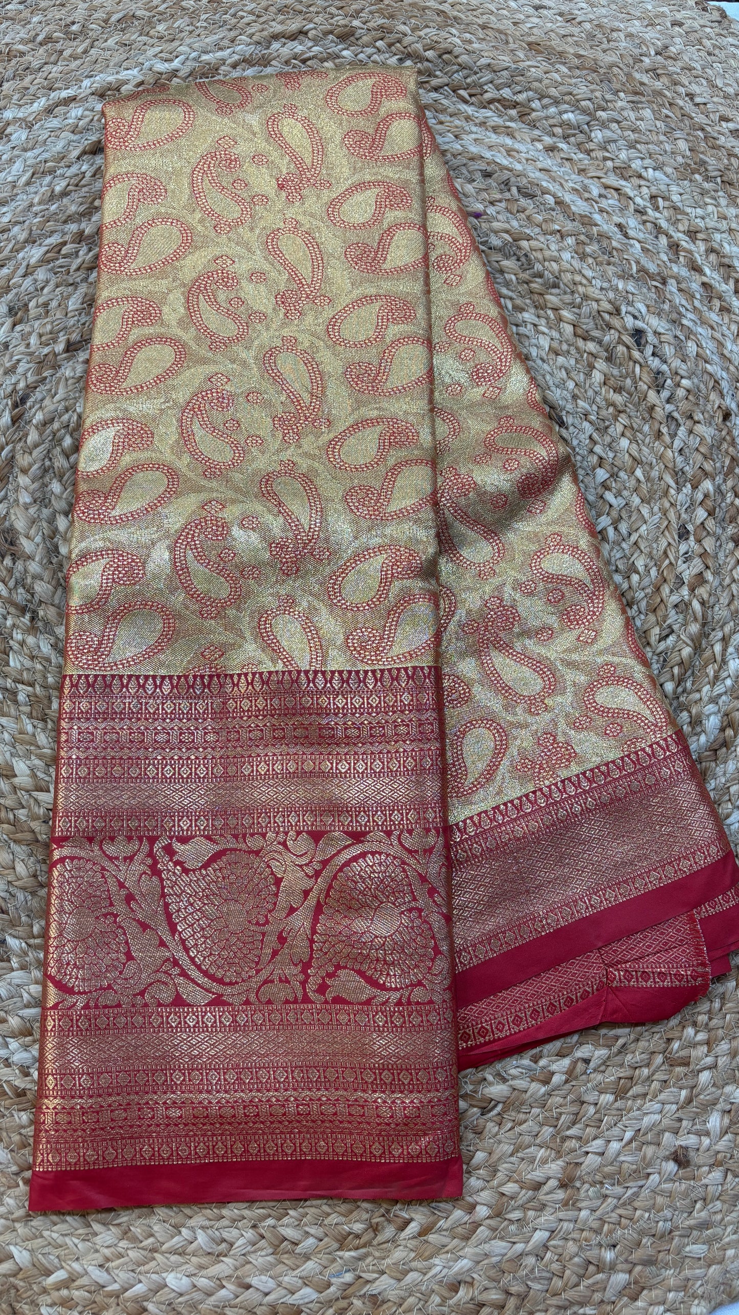 Semi Kanchi 1G gold Saree