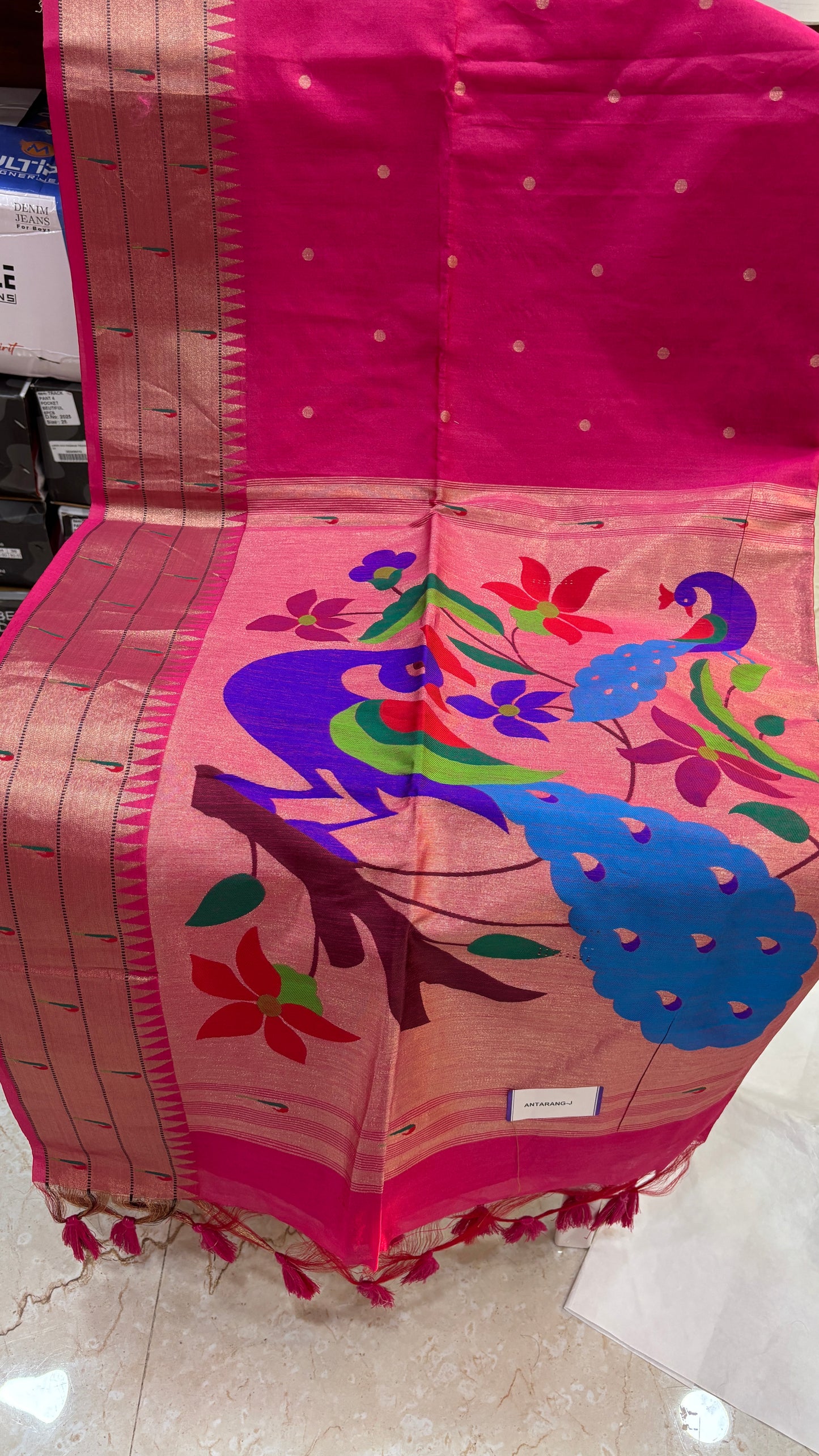 Paithani 3 Muniya - Pink