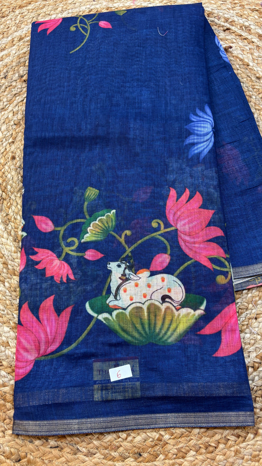 Linen Silk Saree