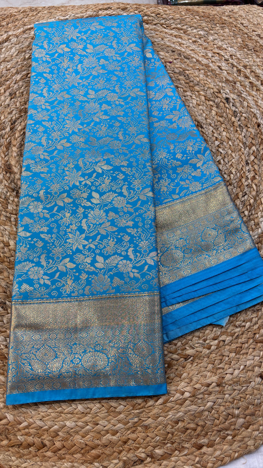 Semi Kanchi Small border Saree