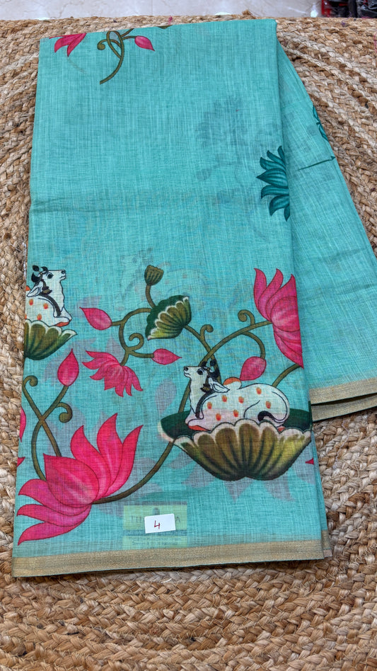 Linen Silk Saree