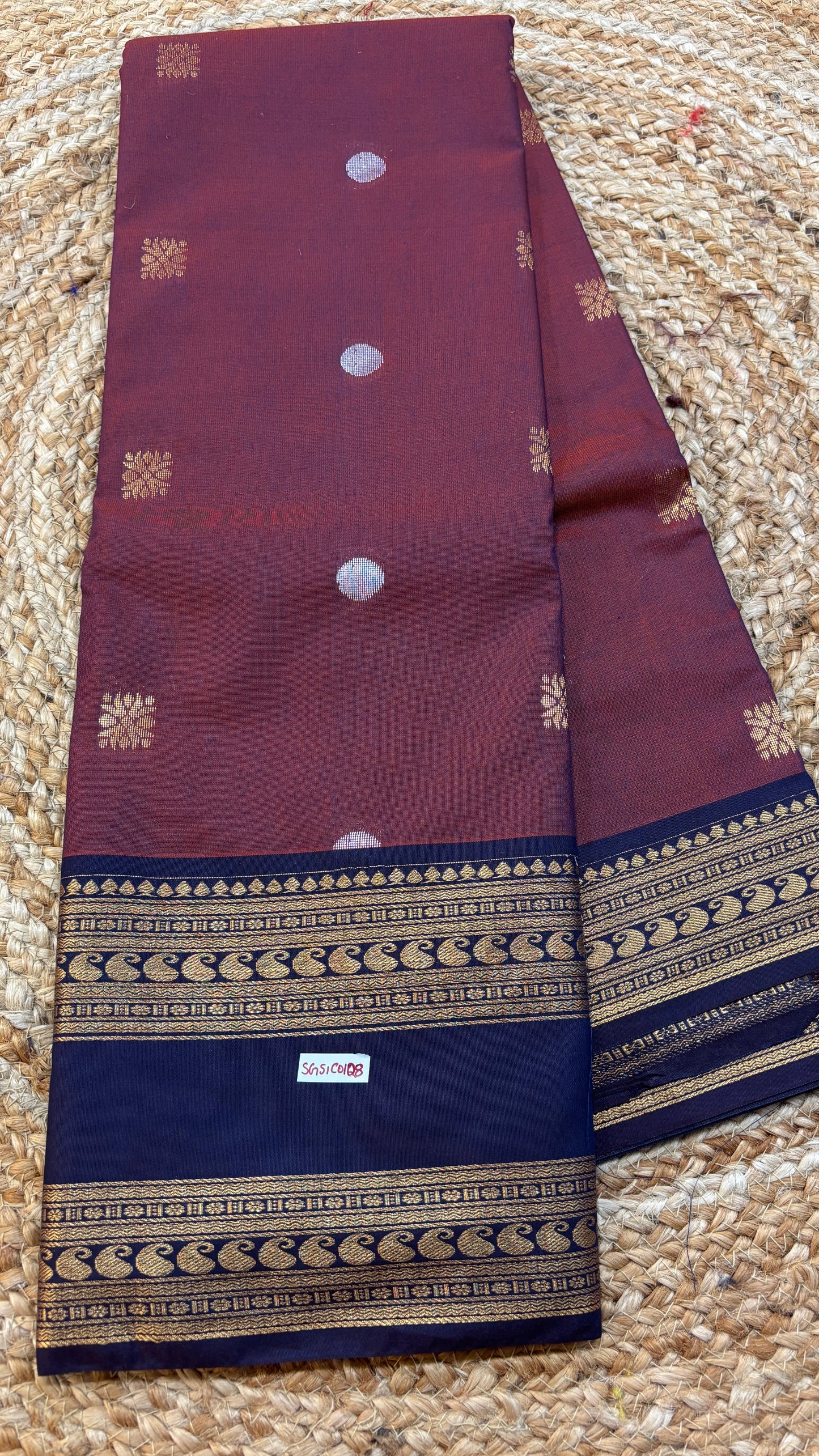 Semi Gadwal Sico Gap Border Saree