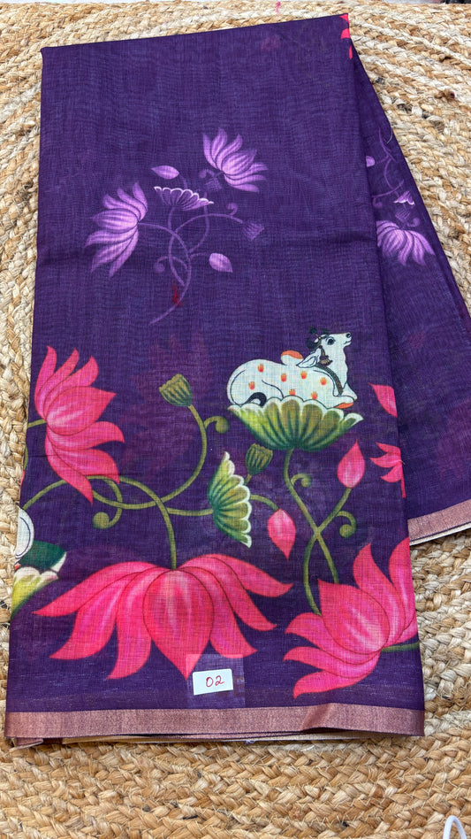 Linen Silk Saree
