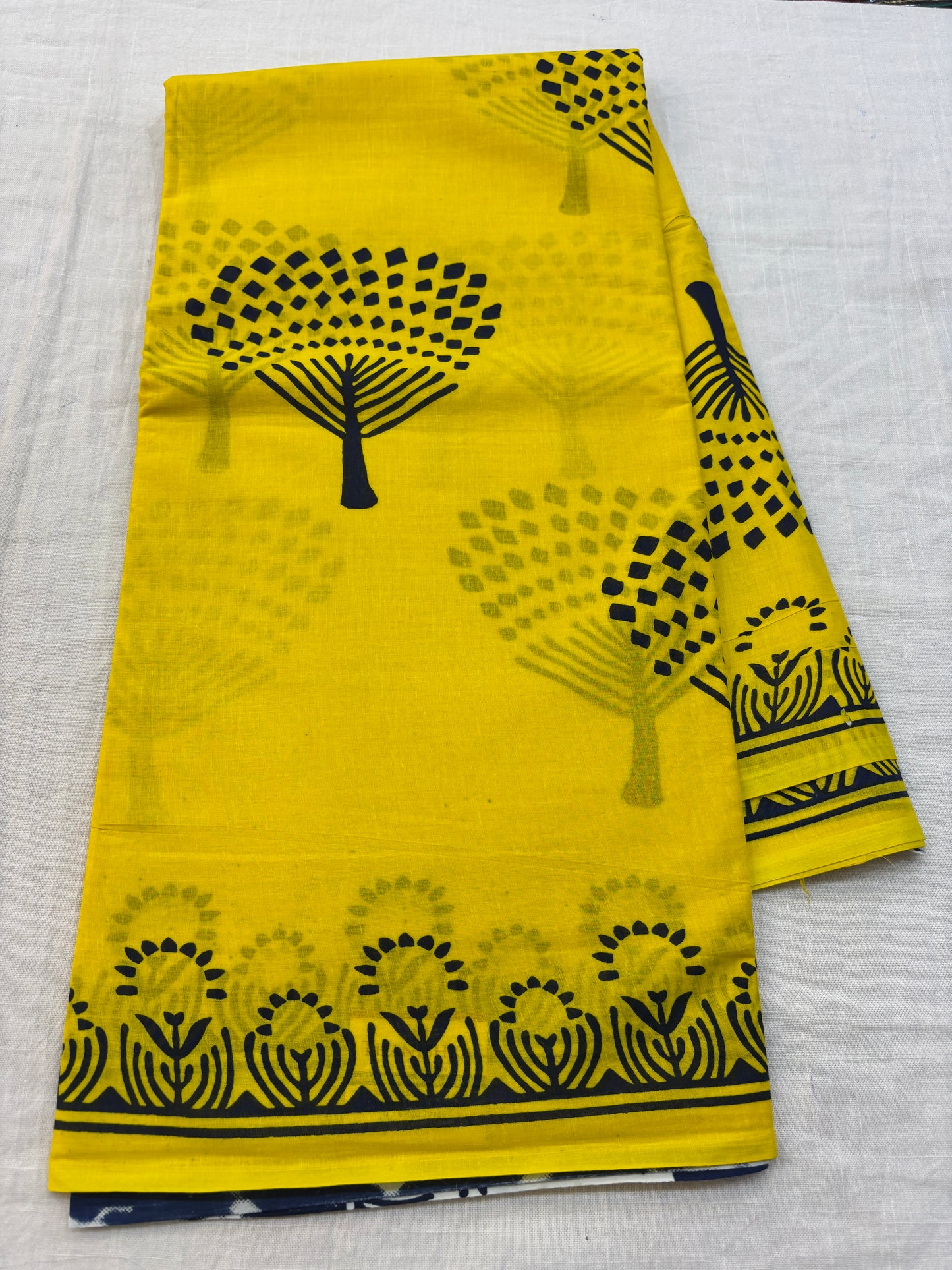 Mul cotton Block printed Saree