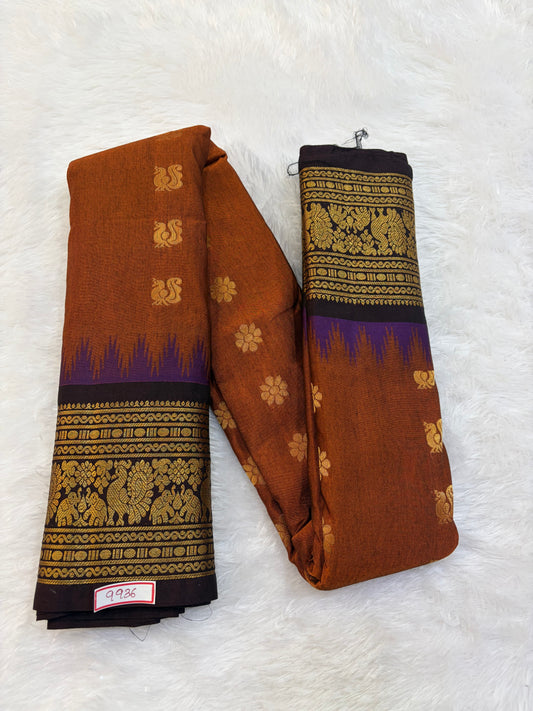 Semi Gadwal Sico Small Border Saree