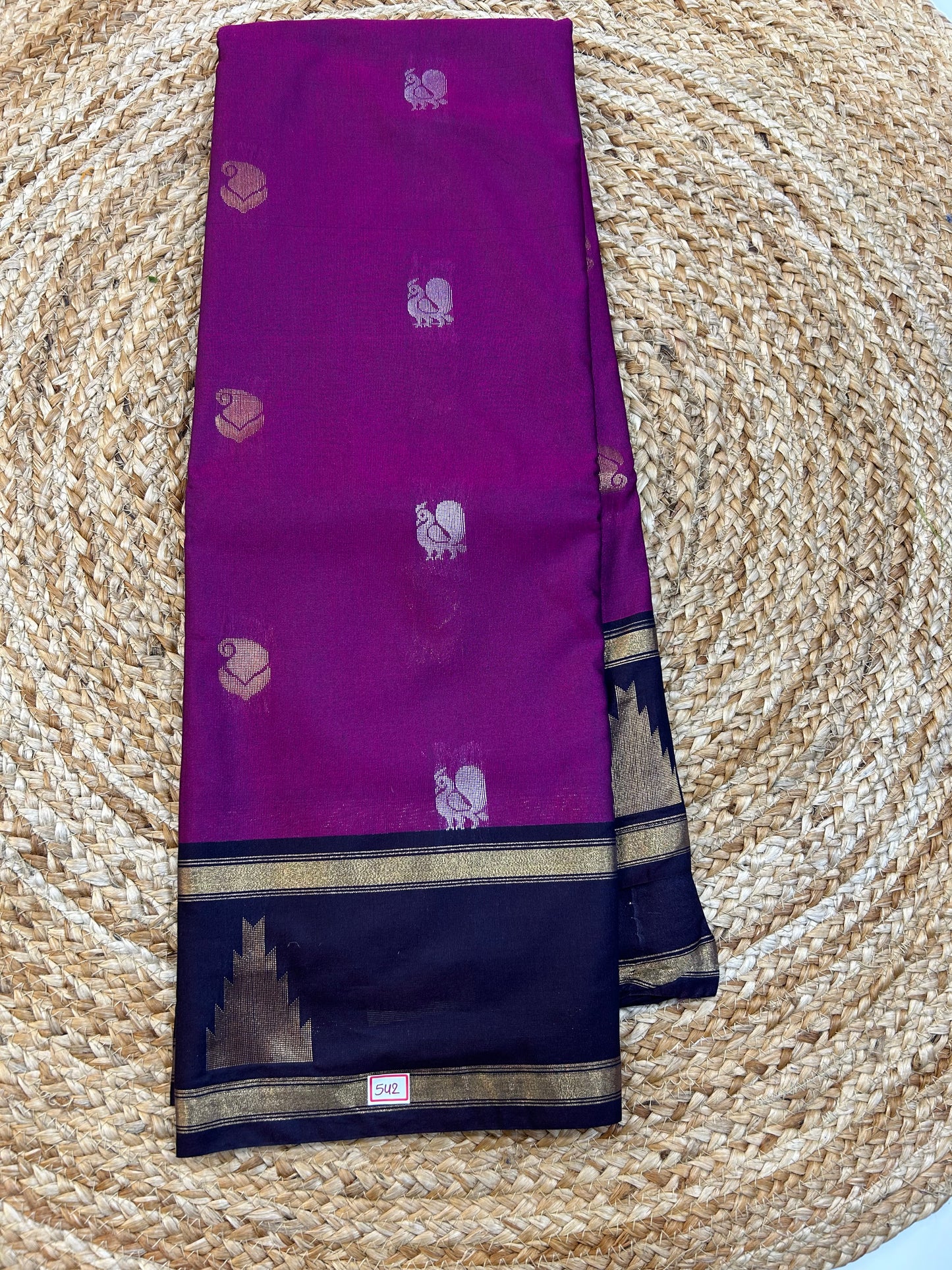 Semi Gadwal Sico Temple border saree