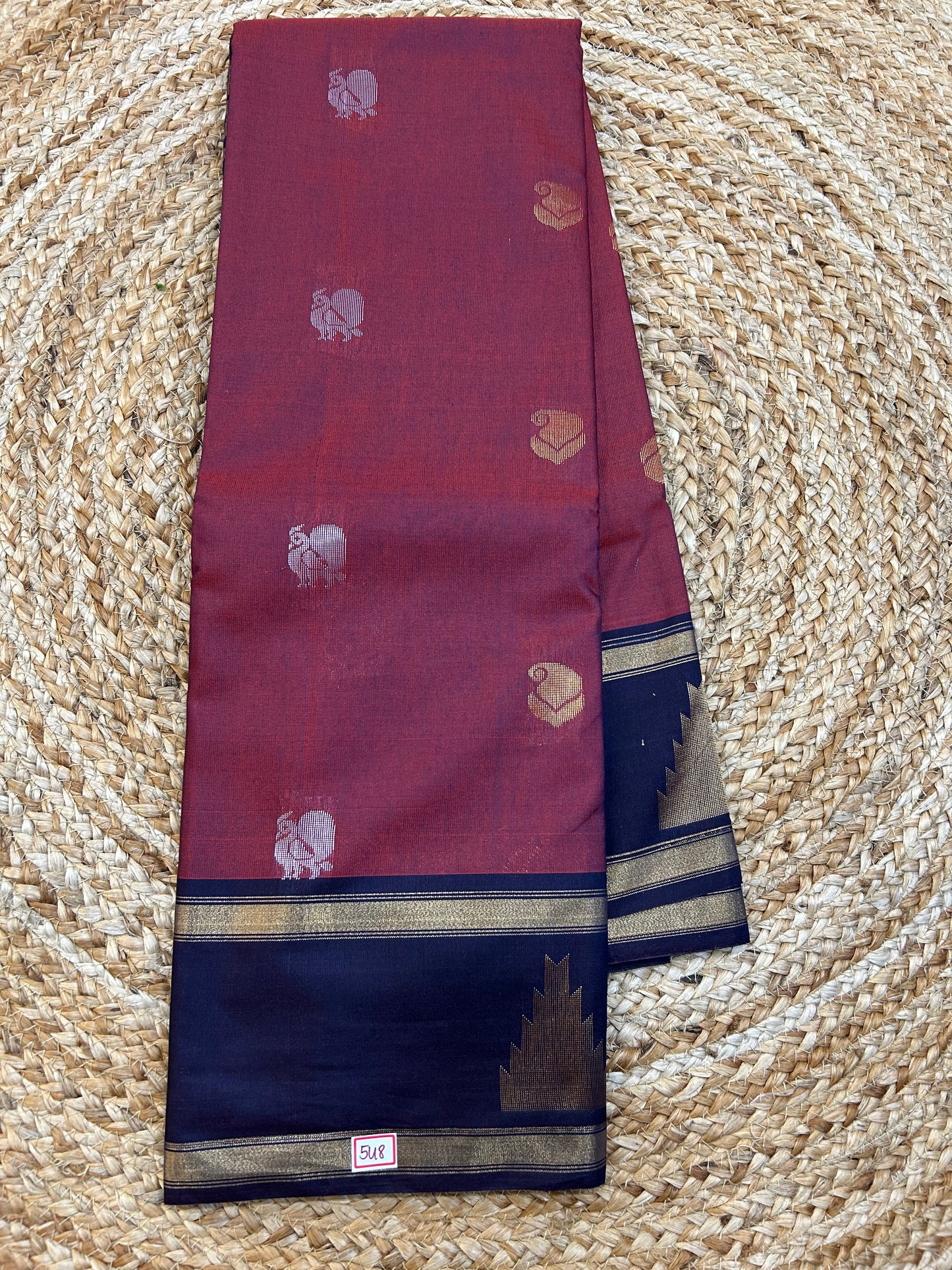 Semi Gadwal Sico Temple border saree