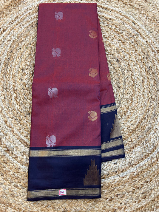 Semi Gadwal Sico Temple border saree