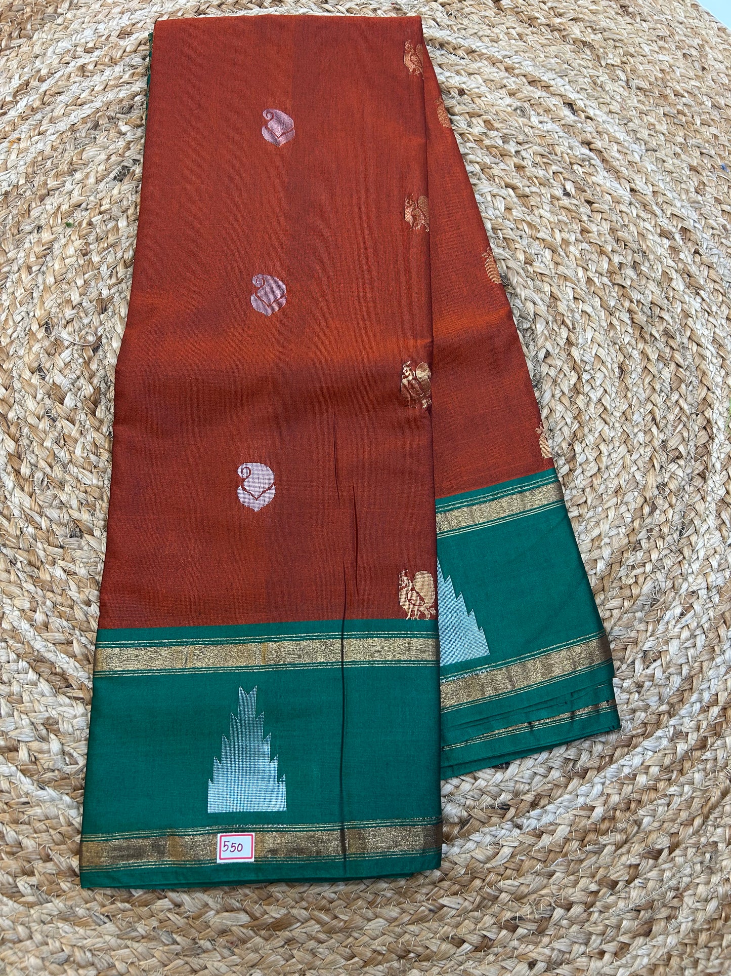 Semi Gadwal Sico Temple border saree