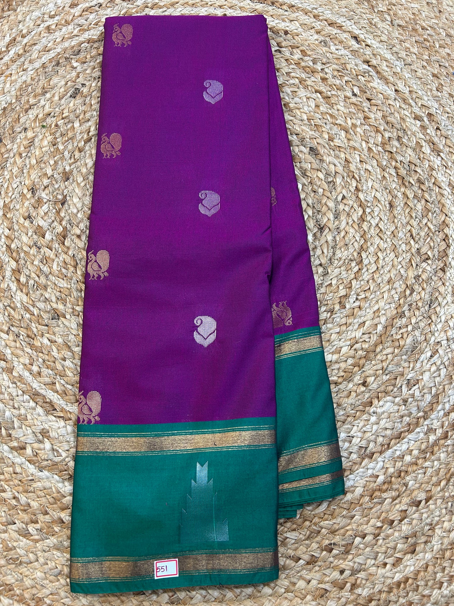 Semi Gadwal Sico Temple border saree