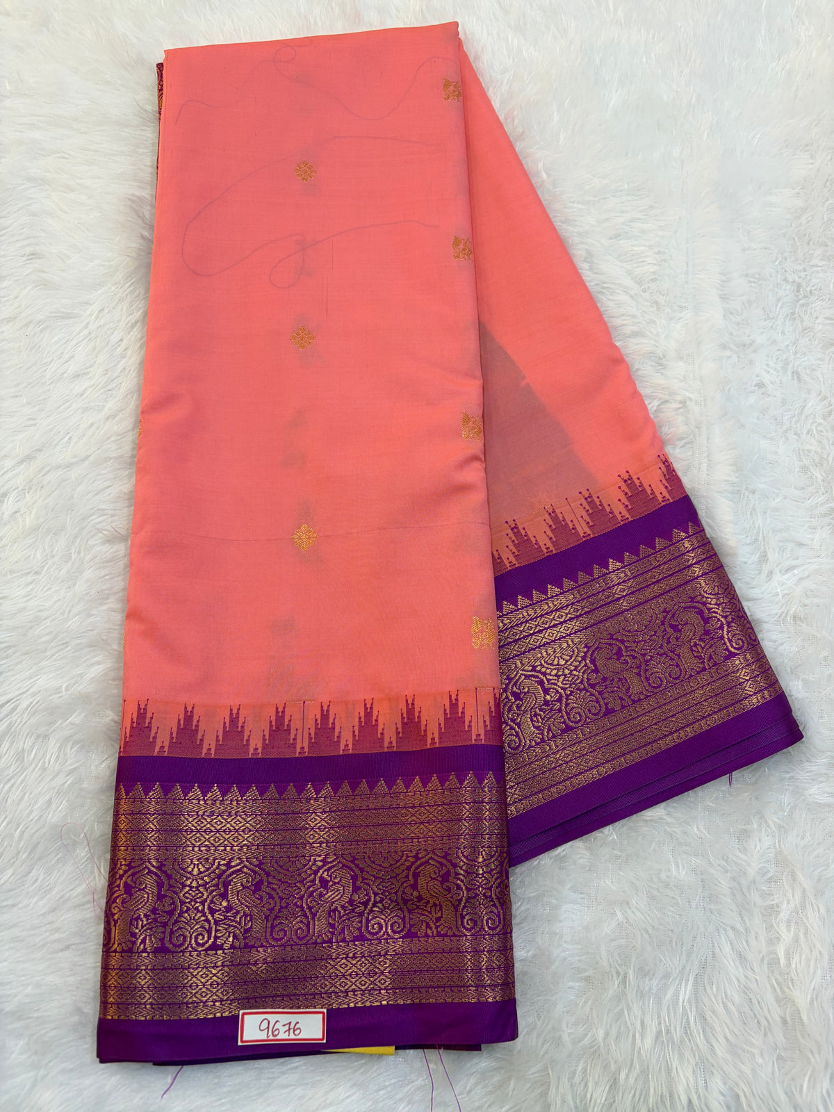 Semi Gadwal Silk Small border