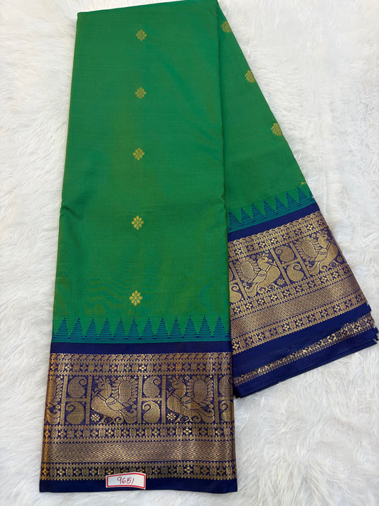Semi Gadwal silk small border Saree