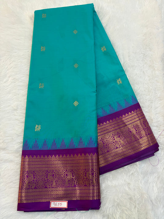 Semi Gadwal Silk Small border