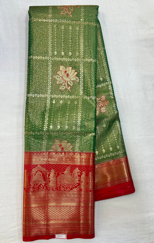 Semi Kanchi Tissue Pattu Sarees