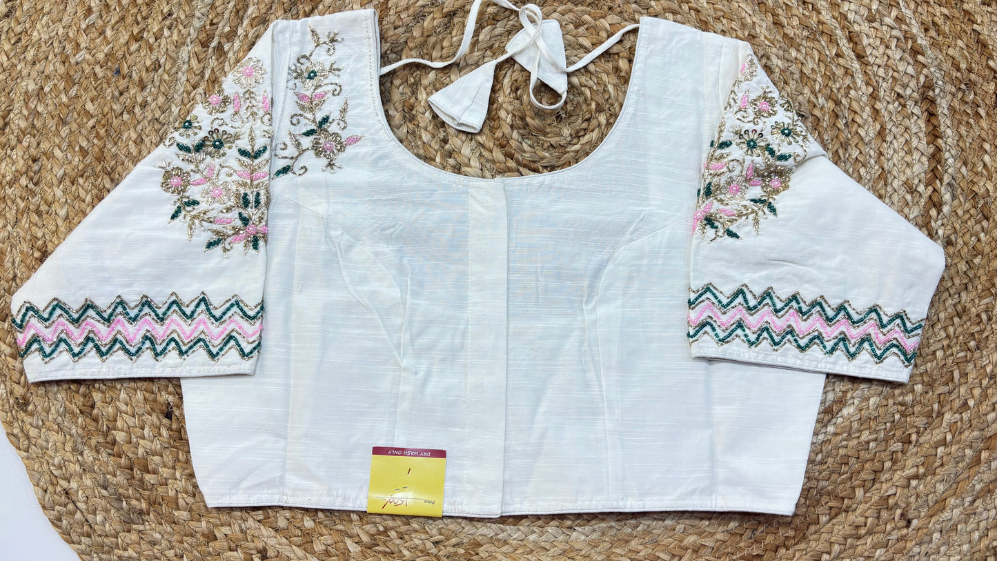 Raw Silk Maggam work blouses