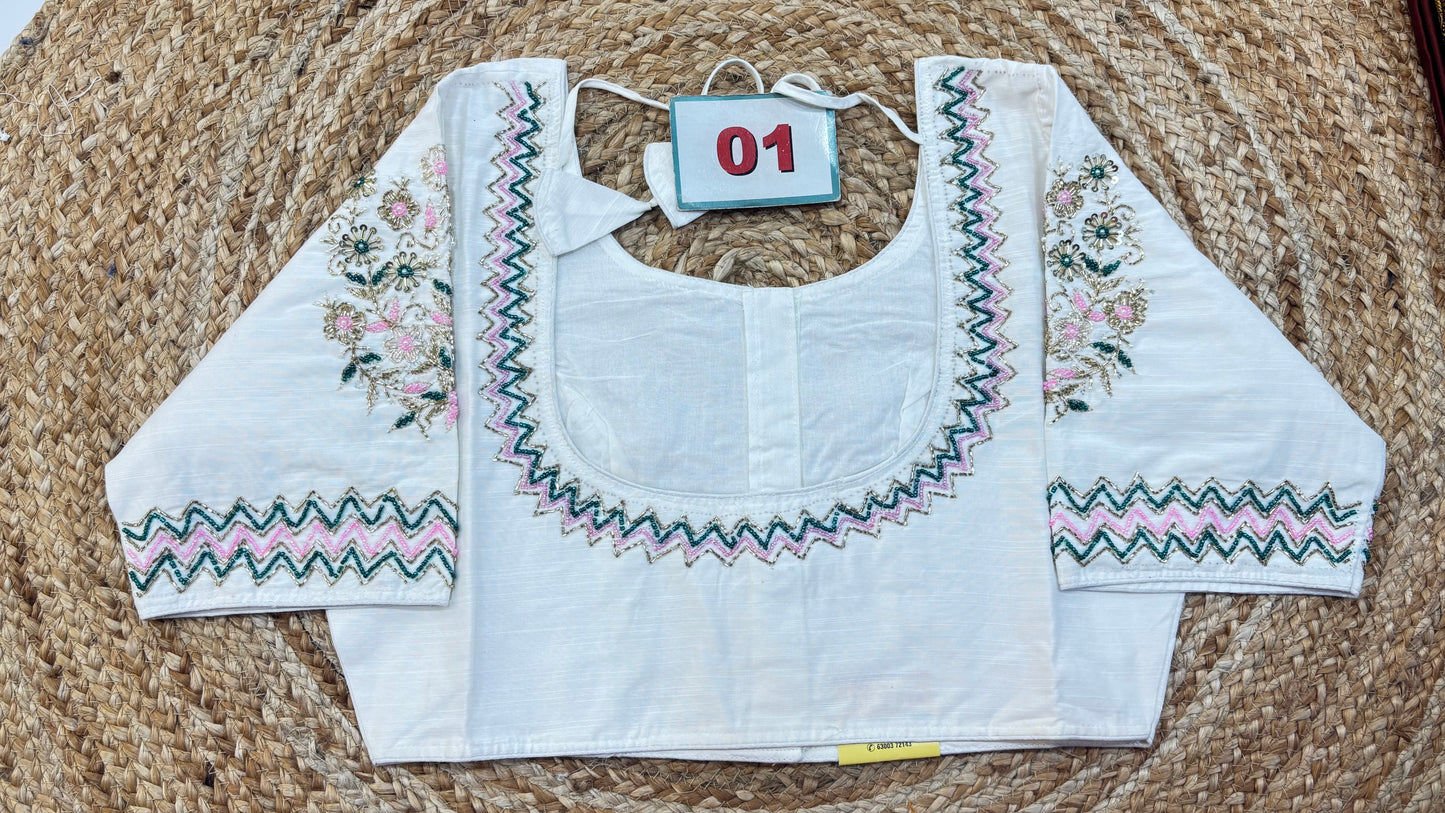 Raw Silk Maggam work blouses