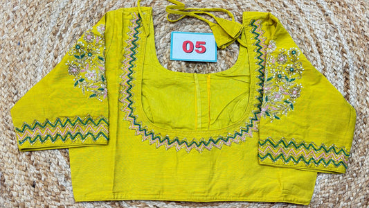 Raw Silk Maggam work blouses