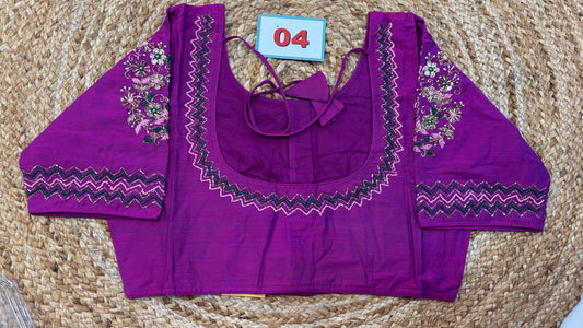 Raw Silk Maggam work blouses